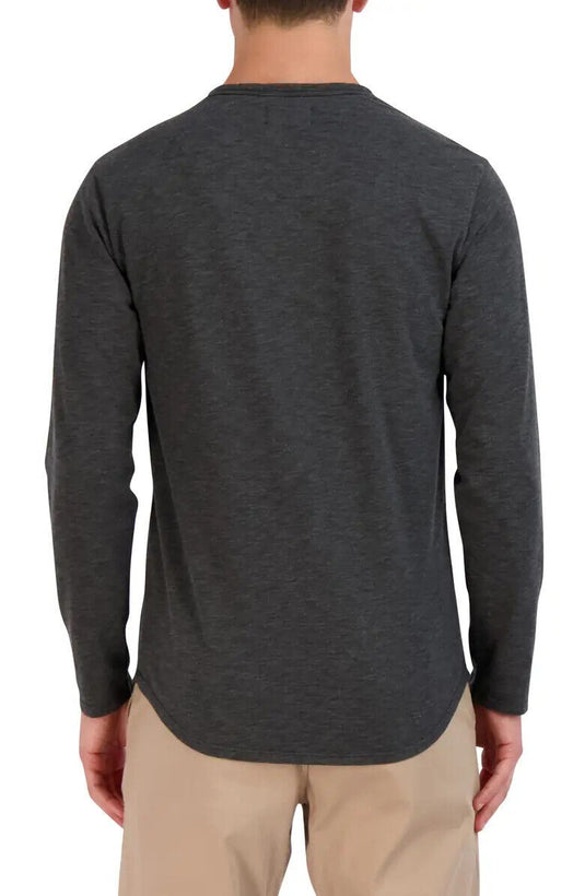 Translation missing: en.And Now This Men's Long Sleeve Henley T-Shirt in Black-Size 2XL