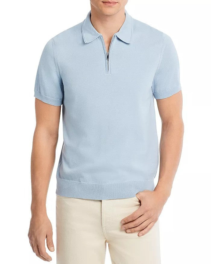 Translation missing: en.The Men's Store at Major Dept Store Zip Placket Polo Shirt Celestial Blue-XL