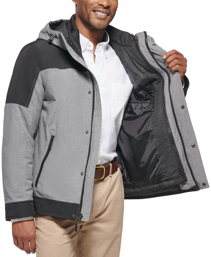 Translation missing: en.Club Room Men's 3-in-1 Hooded Jacket Heather Grey-2XL Missing Insert Bib
