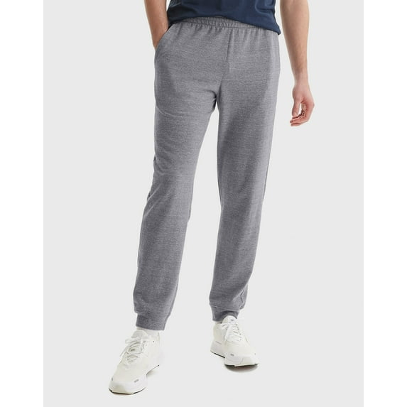 Translation missing: en.Hanes Men's Tri-Blend French Terry Jogger Pants Gray Black Heather-Medium 32-34W