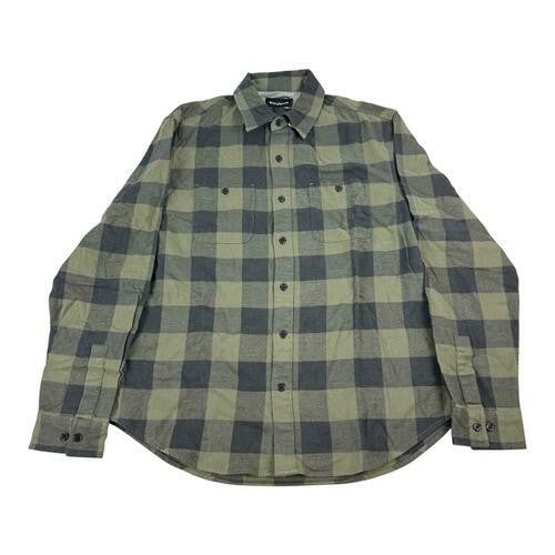 Translation missing: en.Bonobos Flannel Shirt Olive Green Buffalo Plaid Size Medium Mens Slim-Fit