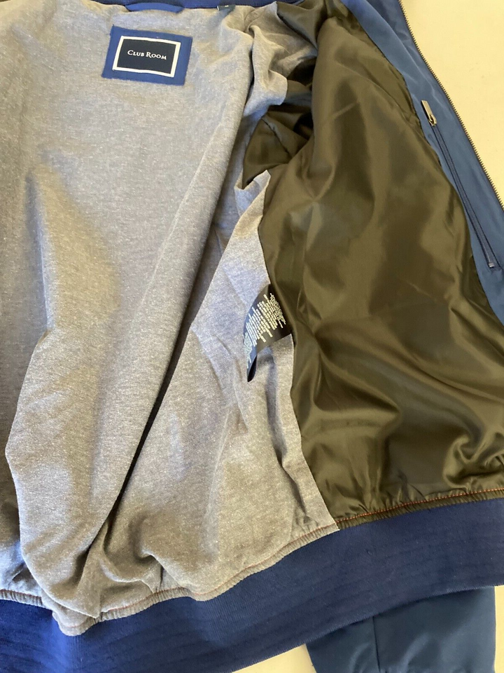Translation missing: en.Club Room Men's Regular-Fit Color Block Bomber Jacket Red/White/Blue-Medium