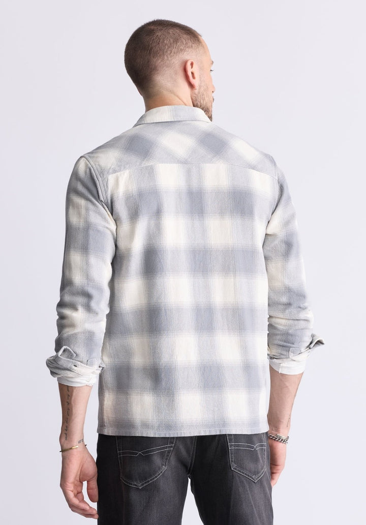 Translation missing: en.Buffalo David Men's Sinclair Plaid Flannel Button-Front Shirt Ultimate Gray-XL