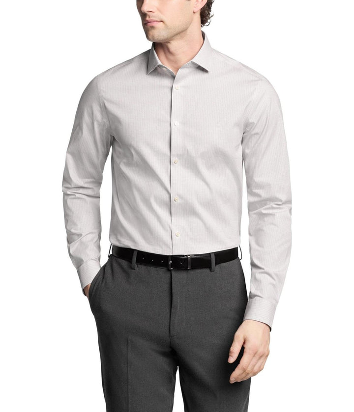 Translation missing: en.Calvin Klein Steel Dress Shirt 14.5 32/33 Pink Multi Men Stretch Slim Fit Check