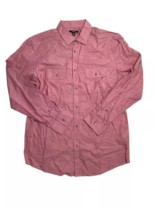 Translation missing: en.Alfani Men's Regular-Fit Solid Shirt Smudge Cranberry - XXL