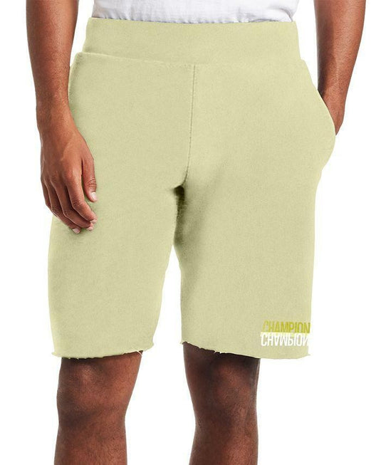 Translation missing: en.Champion Life Men's Reverse Weave Cut-Off Shorts Mirrored-Logo Lemon Glacie-Med