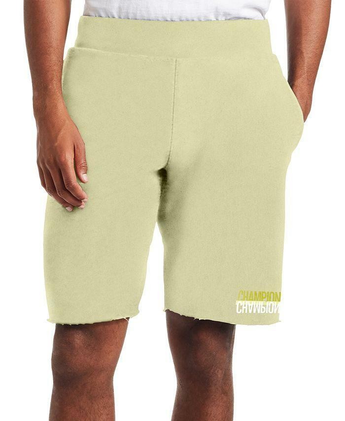 Translation missing: en.Champion Life Men's Reverse Weave Cut-Off Shorts Mirrored-Logo Lemon Glacie-Med