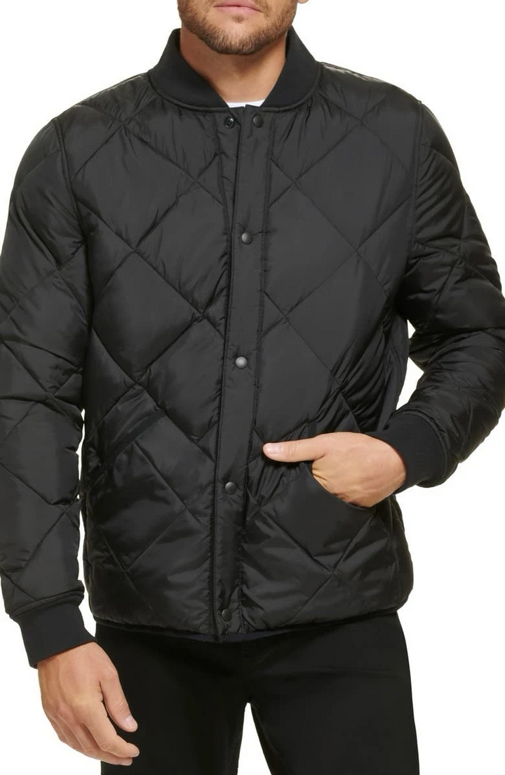 Translation missing: en.Calvin Klein Men's Quilted Jacket Size 2XL Black/Camo Reversible Windbreaker