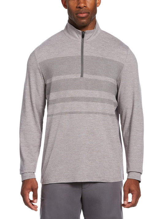 Translation missing: en.Pga Tour Men's Luxury Performance Gradient Stripe 1/4-Zip Golf Sweatshirt Gray-S