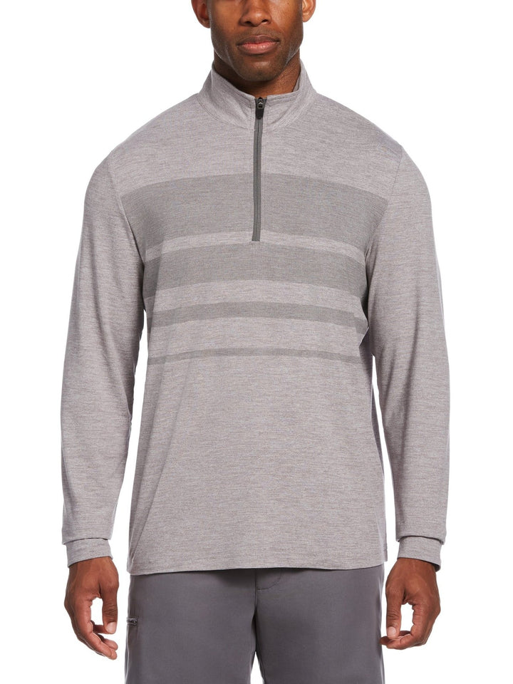 Translation missing: en.Pga Tour Men's Luxury Performance Gradient Stripe 1/4-Zip Golf Sweatshirt Gray-S