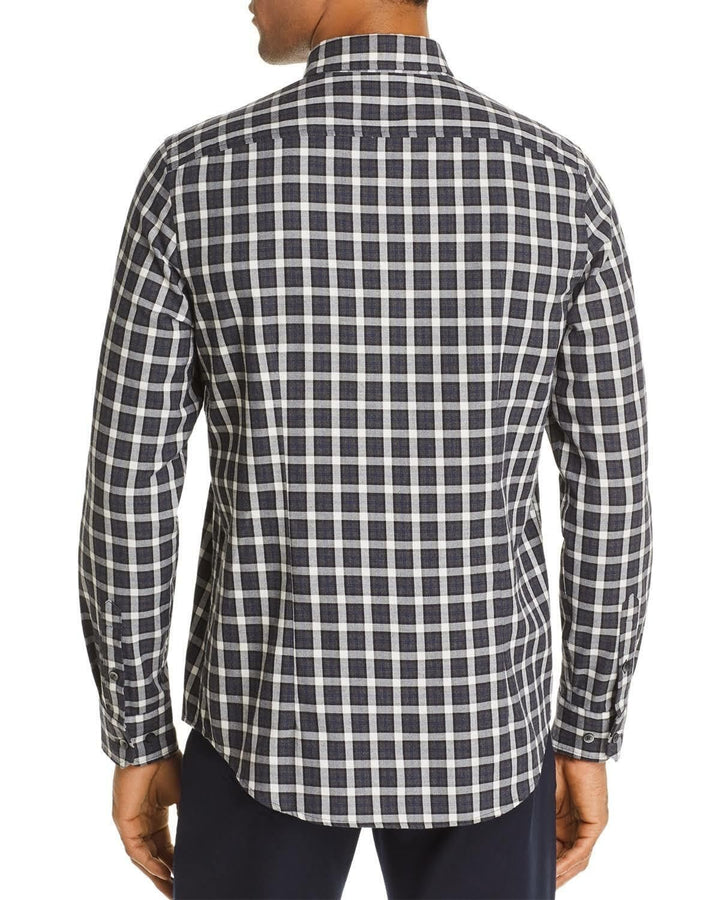 Translation missing: en.The Men's Store  Check-Print Classic Fit Shirt Grey Combo-Medium