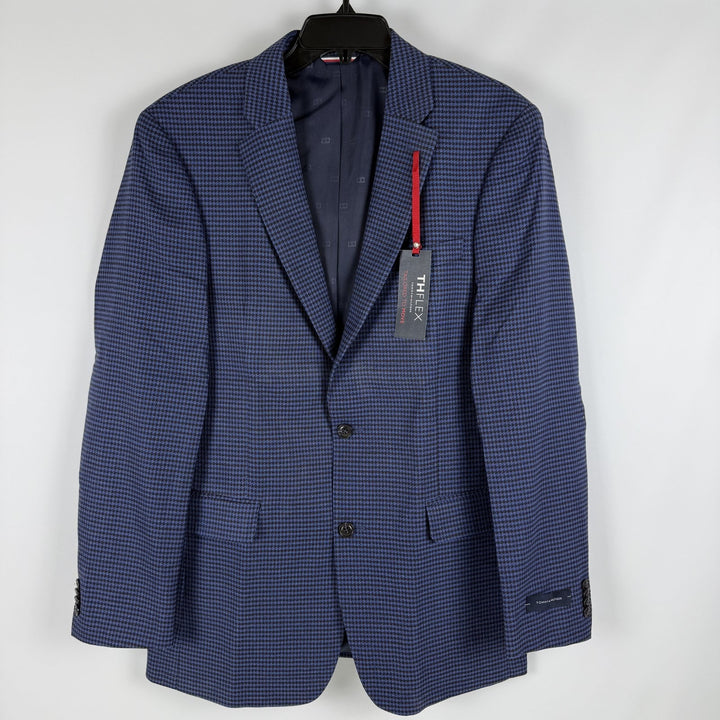 Translation missing: en.Tommy Hilfiger Men's Trevor Houndstooth Modern-Fit Sport Coat Blue Burgundy-40L