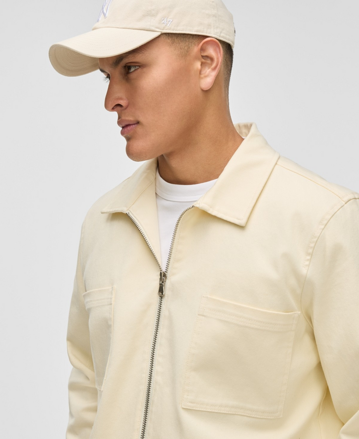 Translation missing: en.Mode of One Men's Regular-Fit Stretch Twill Utility Jacket Soft Vanilla-2XL