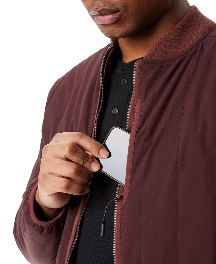 Translation missing: en.Bass Outdoor Reversible Jacket Mens Medium Rum Raisin Zip Front Liner Warm Tech