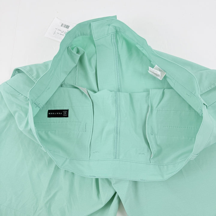 Translation missing: en.Pga Tour Men's Flat-Front 4-Way Stretch 9" Shorts - Cockatoo Heather Green-42W