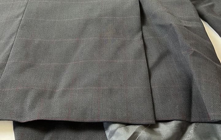 Translation missing: en.AX Armani Exchange Mens Wool Blazer Grey With Merlot Windowpane 44L