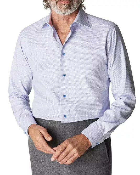 Translation missing: en.Eton Men's Slim Fit Brocade Dress Shirt in Light/Pastel Blue Size EU38 US15