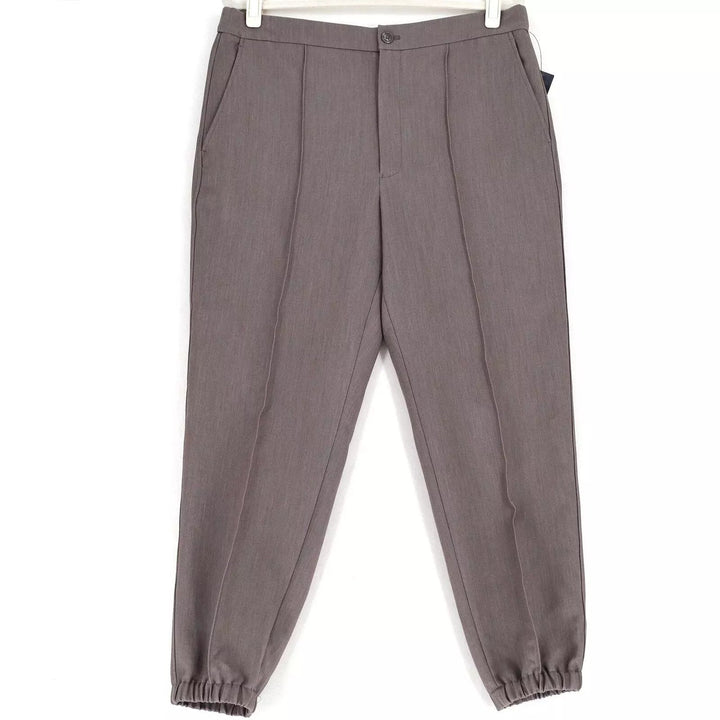 Translation missing: en.Alfani Men's Regular-Fit Stretch Pleated Joggers Bolgio Taupe Heather-Small