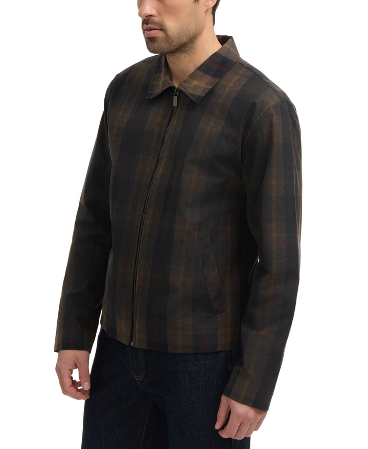 Translation missing: en.Hunter Men's Foster Wax Trucker Jacket Size Large Brown Plaid Cotton Water Repel
