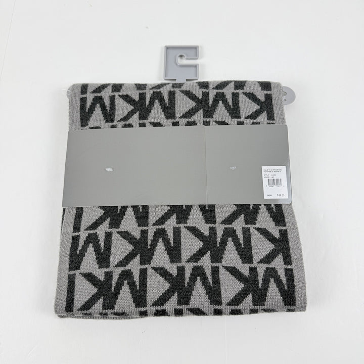 Translation missing: en.Michael Kors Unisex Logo Beanie &amp; Scarf Set in Grey-One Size