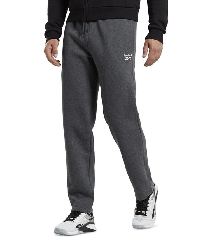 Translation missing: en.Reebok Men's Fleece Sweat Pants Dk Grey Htr Size XL Versatile Elastic Drawstring
