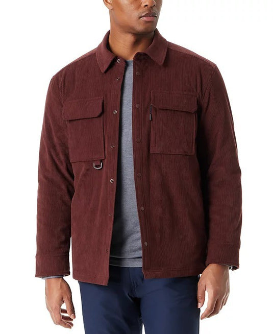 Translation missing: en.Bass Outdoor Shirt Jacket Men's Medium Rum Raisin Burgundy Relaxed Fit Corduroy