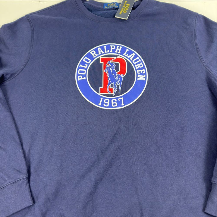 Translation missing: en.Polo Ralph Lauren Mens Big Pony RL 67 Circle Graphic Fleece Sweatshirt Navy-2XL