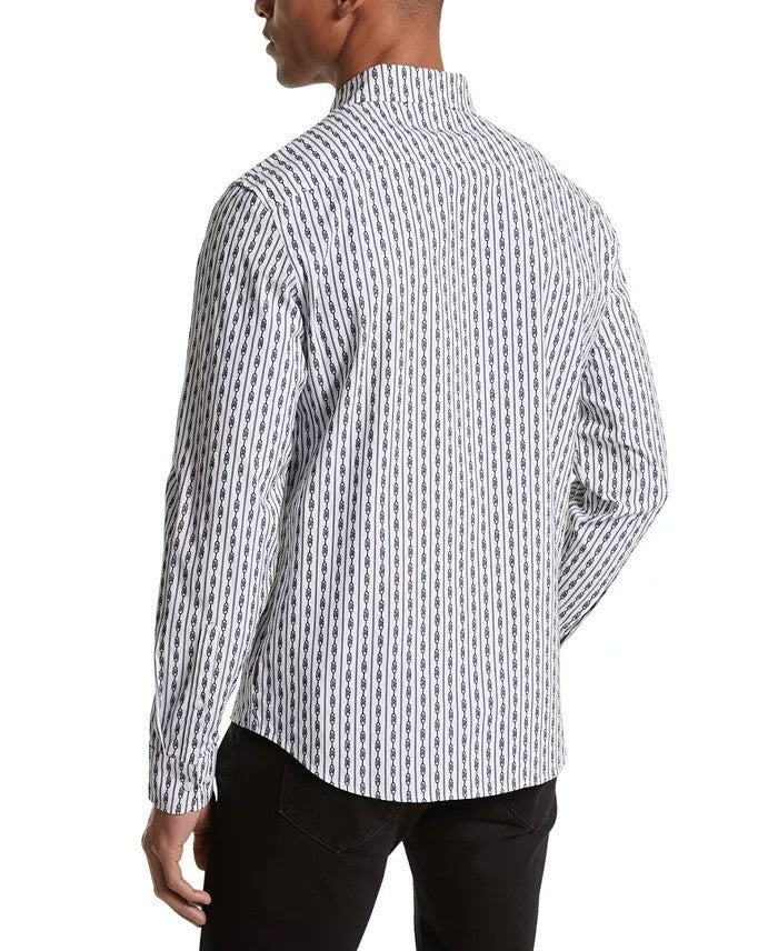 Translation missing: en.Michael Kors Men's Slim Fit Empire Printed Button Shirt - White Multi-Large