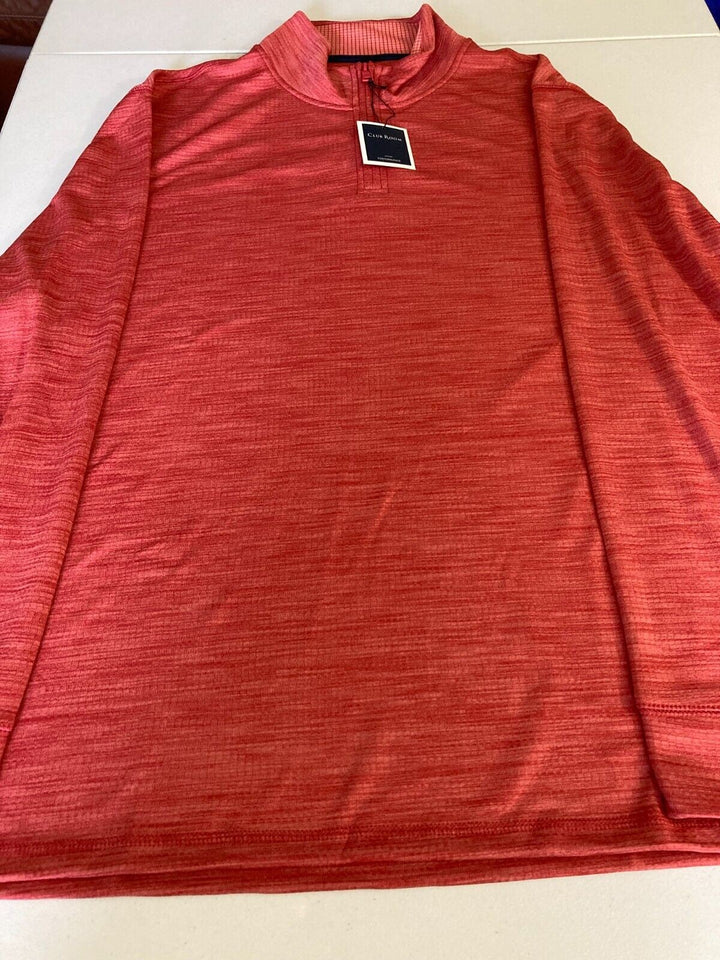 Translation missing: en.Club Room Men's Quarter-Zip Tech Sweatshirt in Melone-Size Small