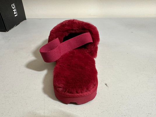 Translation missing: en.Inc International Concepts Men's Faux-Fur Slippers in Red-S 6-7