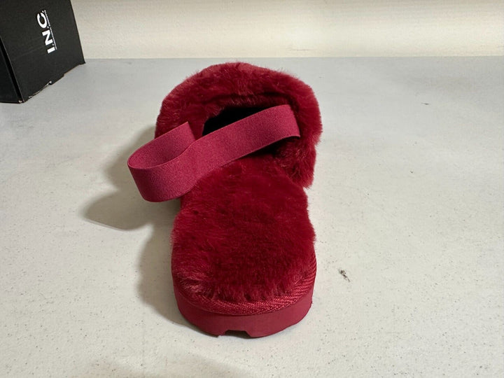 Translation missing: en.Inc International Concepts Men's Faux-Fur Slippers in Red-S 6-7