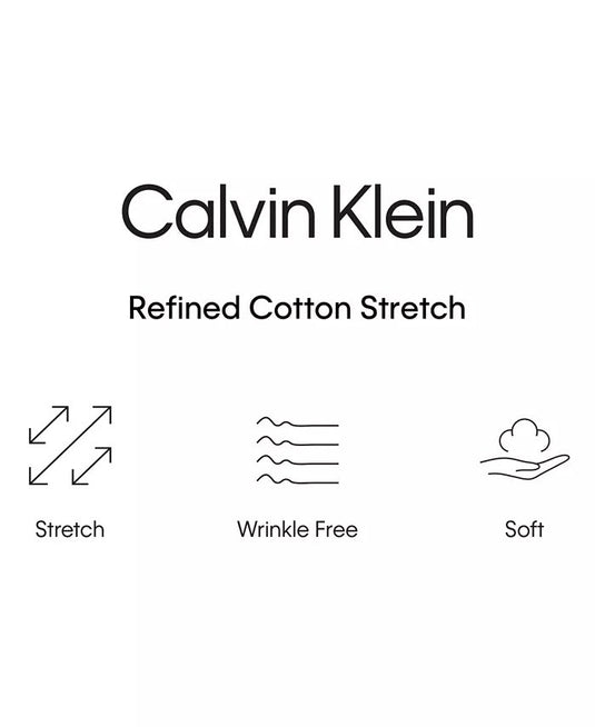 Translation missing: en.Calvin Klein Steel+, Dress Shirt Men's 16.5 32/33 Blue Multi Slim Fit Stretch