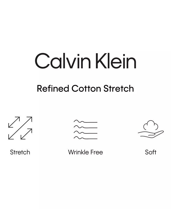 Translation missing: en.Calvin Klein Steel+, Dress Shirt Men's 16.5 32/33 Blue Multi Slim Fit Stretch