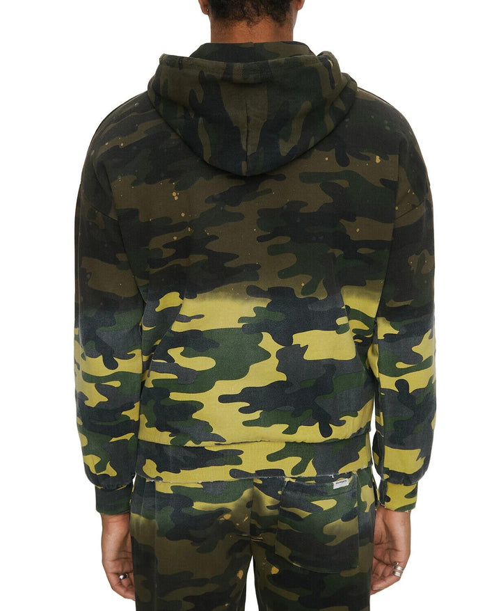 Translation missing: en.Eleven Paris Men's Camo Hoodie in Acid Green Camo - Size Small