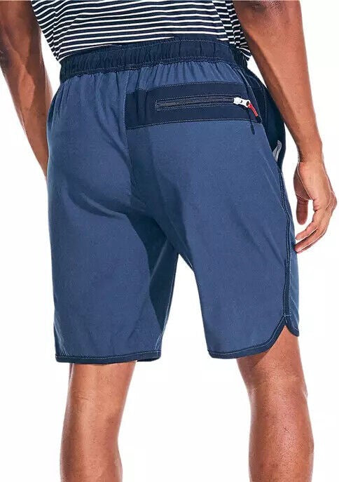 Translation missing: en.Nautica Men's 9" Stretch Performance Shorts in Deep Dive Wash Blue-Small 28-30W