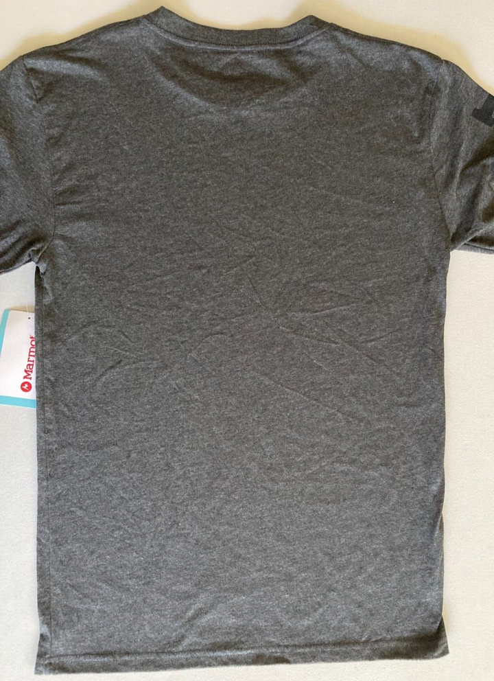 Translation missing: en.MARMOT Men's Logo Sleeve Graphic Long-Sleeve T-Shirt in Charcoal Heather-Small