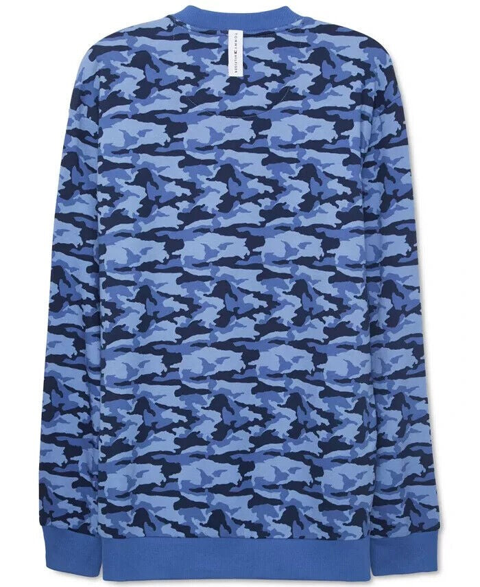 Translation missing: en.Tommy Hilfiger Men's Camo Lounge Long-Sleeve Pajama Top in Blue-Size Medium