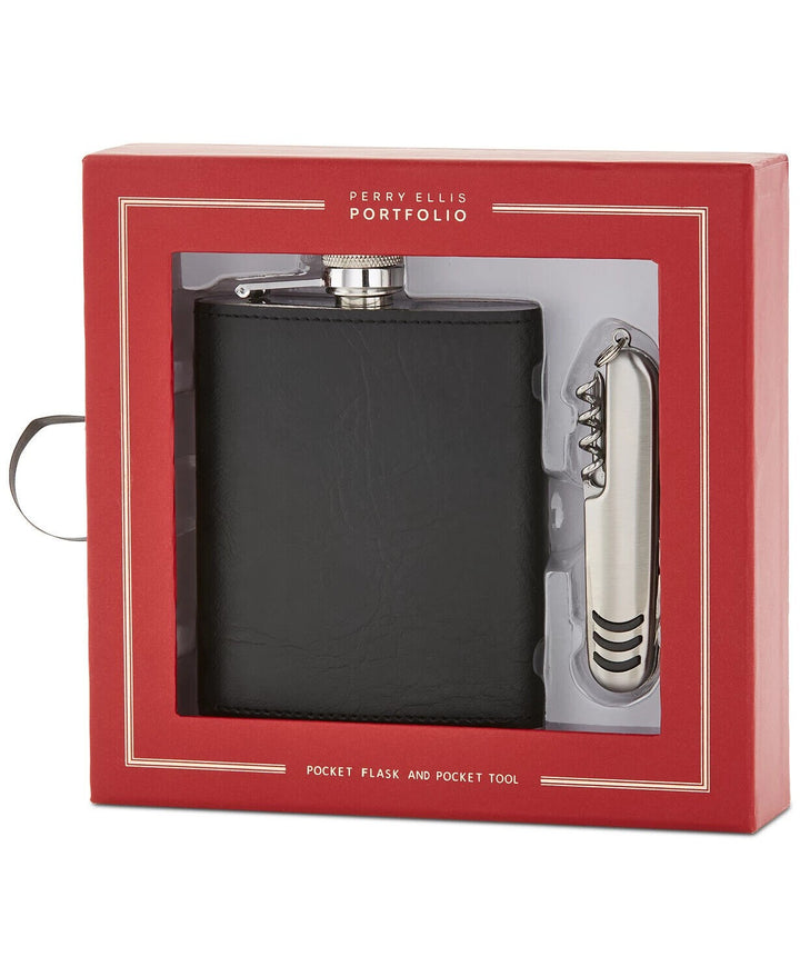 Translation missing: en.Perry Ellis Portfolio Flask with Multi-Tool Gift Set