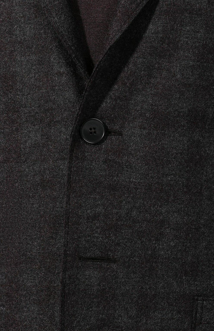 Translation missing: en.Harris Wharf London Charcoal Virgin Wool Tartan Flannel Blazer-EU 50 US Large 40