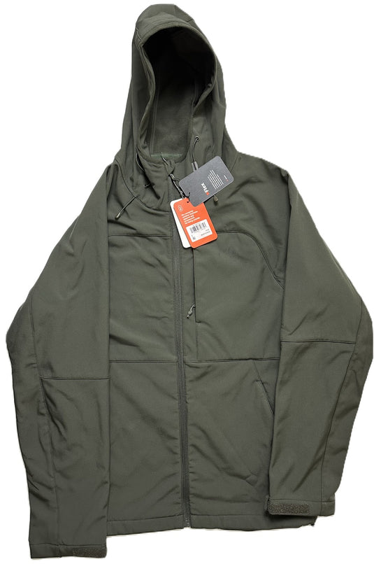 Translation missing: en.Bass Outdoor Mens Firebird Hooded Softshell Rain Jacket in Olive-Small