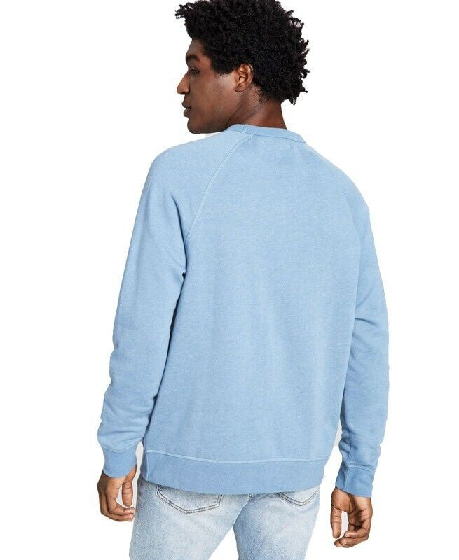 Translation missing: en.And Now This Men's Fleece Crewneck Pocket Sweatshirt in Dusty Blue-XL