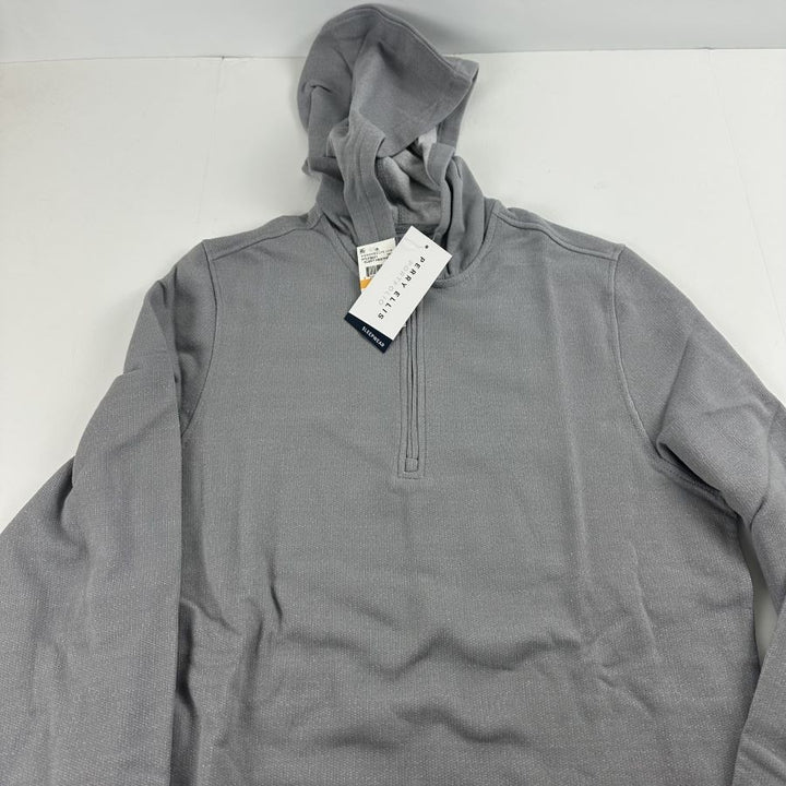 Translation missing: en.Perry Ellis Portfolio Men's Portfolio Heathered Knit Lounge Hoodie in Sleet-Med