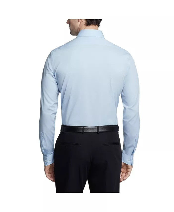 Translation missing: en.Calvin Klein Men's Slim-Fit Refined Button-Down Shirt Celestial Blue-XL
