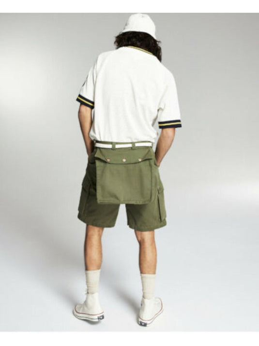 Translation missing: en.Sun + Stone Mens Ouigi Theodore Cargo Shorts in Ivy Green-Size 34
