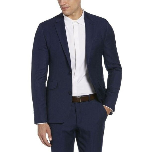 Translation missing: en.AX Armani Exchange Men's Modern-Fit Wool Pindot Blazer in Midnight Blue-42L