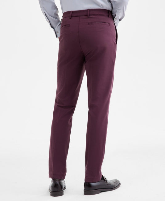 Translation missing: en.Michael Kors Men's Major Reg Fit Cotton-Blend Dress Pants Berry Red-33x30