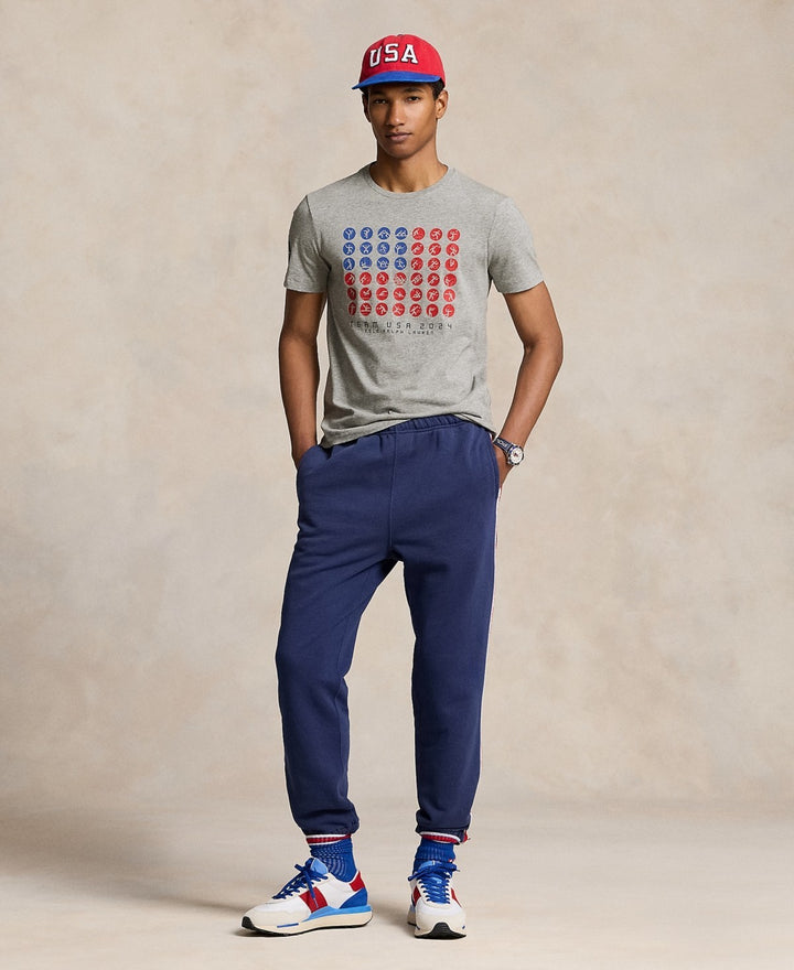 Translation missing: en.Polo Ralph Lauren T-Shirt Men's Small Grey Heather Custom Slim Fit Team USA