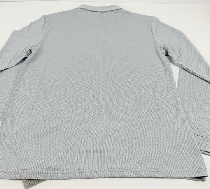 Translation missing: en.PGA TOUR Golf Polo Shirt Quarry Gray Size Small Long Sleeve Jacquard