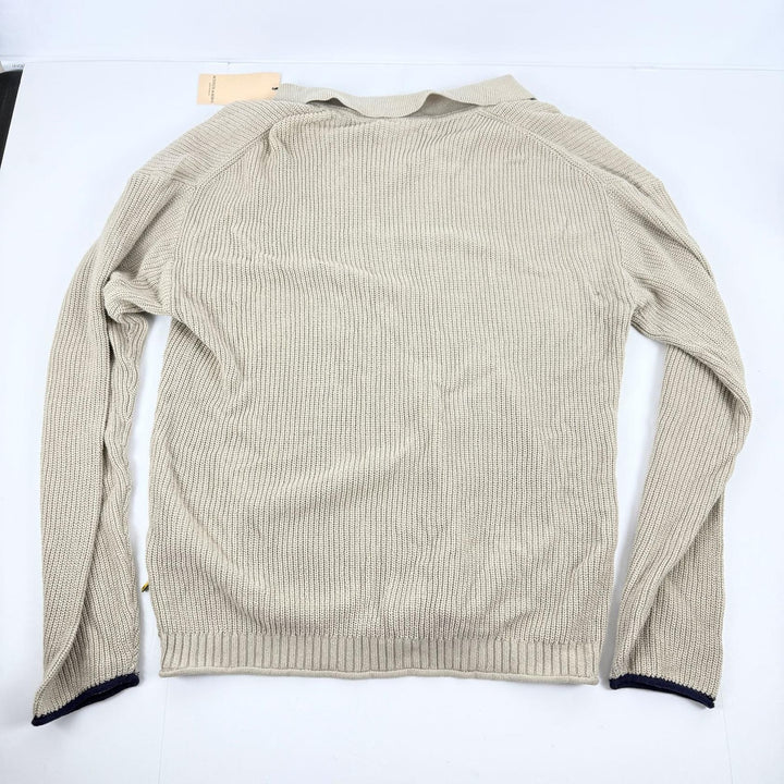 Translation missing: en.Scotch &amp; Soda Men's Organic Cotton Knit Polo Sweater in Beige-XL