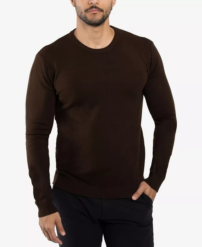 Translation missing: en.X-Ray Men's Basic Crewneck Pullover Midweight Sweater - Dark Brown-Medium